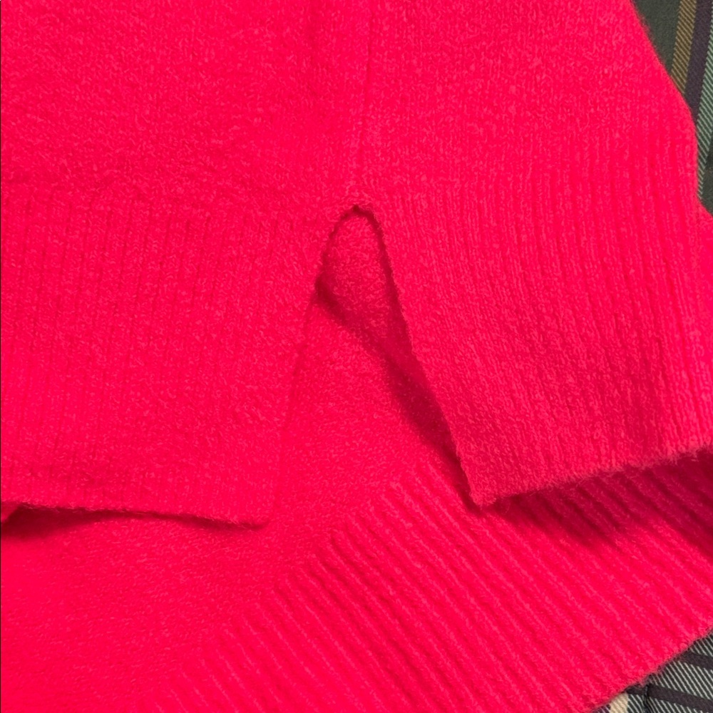 J. Crew Women's Bright Pink Crew Neck Sweater sz m - Picture 5 of 5